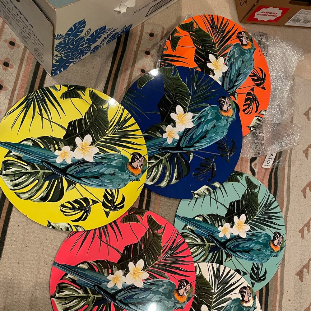 [Monica Miato] Set of 6 Toucan Placemats